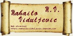 Mahailo Viduljević vizit kartica